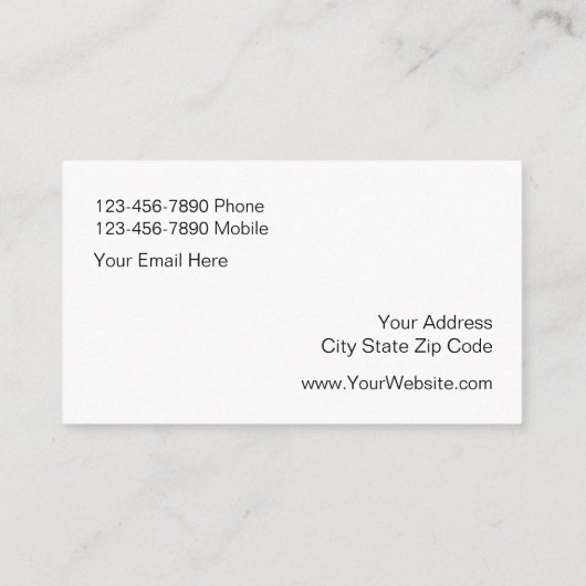 Jeweler Elegant Faux Bling Visitekaartjes (Achterkant)