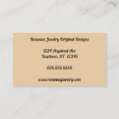 Jeweler Jewelry Design Sales Visitekaartje (Achterkant)