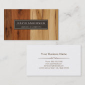 Jeweler/Silversmith - Hout Grain Kijk Visitekaartje (Voorkant / Achterkant)