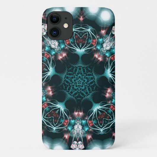 Jewelia: Aqua Green Fractal Jewels Case-Mate iPhone Case (Achterkant)