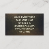 Jewelier koopt drie diamanten op goudstof visitekaartje (Achterkant)