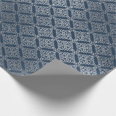 Jewelry Arabesque Moroccan Blue Navy Silver Cadeaupapier (Hoek)