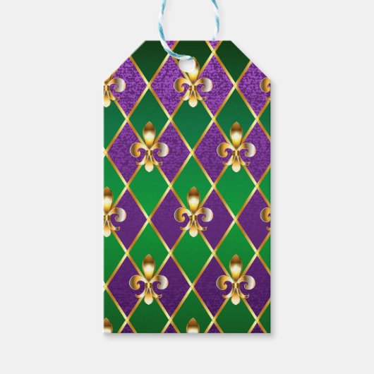 Jewelry Background Mardi Gras Cadeaulabel (Voorkant)