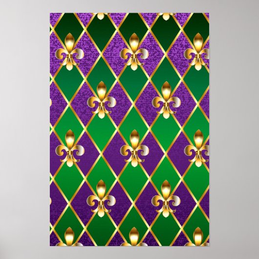 Jewelry Background Mardi Gras Poster (Voorkant)