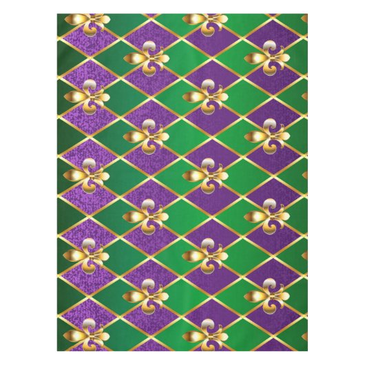 Jewelry Background Mardi Gras Tafelkleed (Voorkant)