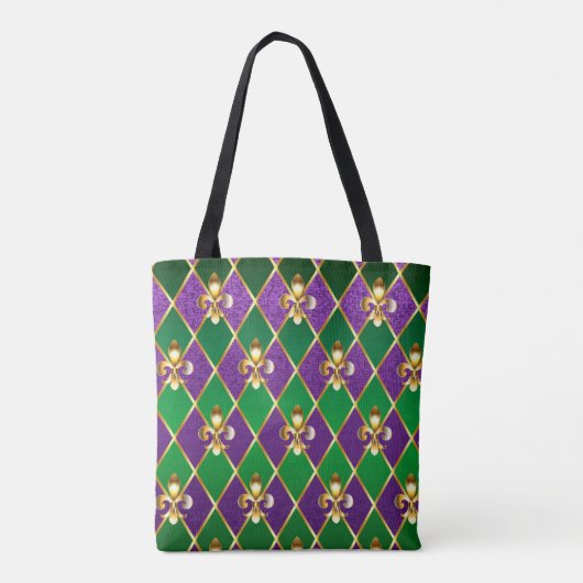 Jewelry Background Mardi Gras Tote Bag (Achterkant)