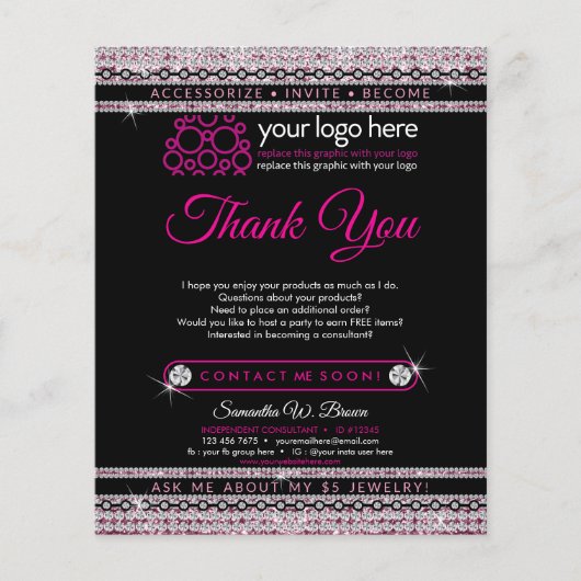 Jewelry Bedankt voor de vlieger Flyer (Voorkant)