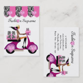 Jewelry Boxes Visitekaartje Scooter Girl Zebra (Voorkant / Achterkant)
