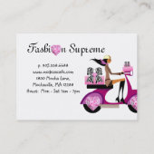 Jewelry Boxes Visitekaartje Scooter Girl Zebra (Achterkant)