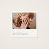 Jewelry Care-fotokaart Vierkante Visitekaartjes (Voorkant)