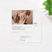 Jewelry Care-fotokaart Vierkante Visitekaartjes (Bureau)