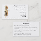 Jewelry Care Gold Gliter-script Hartelijk dank Visitekaartje (Voorkant / Achterkant)