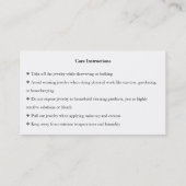 Jewelry Care Gold Gliter-script Hartelijk dank Visitekaartje (Achterkant)