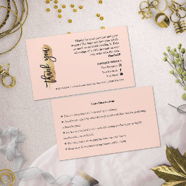 Jewelry Care Gold Gliter-script Hartelijk dank Visitekaartje