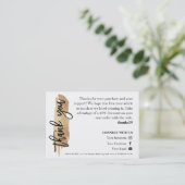 Jewelry Care Gold Gliter-script Hartelijk dank Visitekaartje (Staand voorkant)