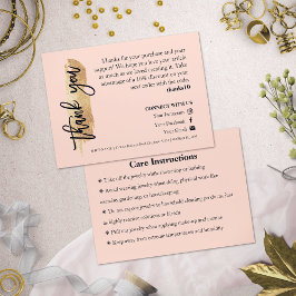 Jewelry Care Gold Glitter-script Hartelijk dank Visitekaartje