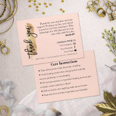 Jewelry Care Gold Glitter-script Hartelijk dank Visitekaartje