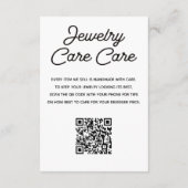 Jewelry Care Kaart Bedankt voor de behuizing (Achterkant)
