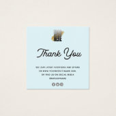 Jewelry Care Kaart Dank u wel met logo Blue (Voorkant)