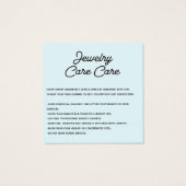 Jewelry Care Kaart Dank u wel met logo Blue (Achterkant)