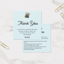 Jewelry Care Kaart Dank u wel met logo Blue