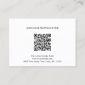 Jewelry Care Kaart Uw Logo QR Code toevoegen Visitekaartje (Achterkant)