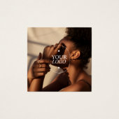 Jewelry Care Logo-fotokaart Vierkante Visitekaartjes (Voorkant)