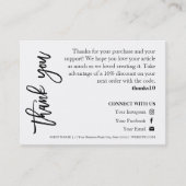 Jewelry Care White Chic Script Hartelijk dank Visitekaartje (Voorkant)