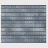 Jewelry Celtic Ornament Stripes Blue Navy Silver Cadeaupapier (Vlak)