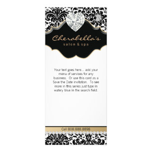 Jewelry Damask Beige Floral Salon Spa Mode Reclamekaart