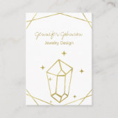 Jewelry Design Gold Foil Geometric Visitekaartje (Voorkant)