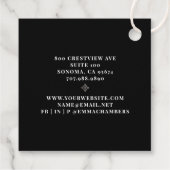 Jewelry Designer Black White Motif Pattern Bedankjes Labels (Achterkant)