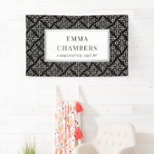 Jewelry Designer Black White Motif Pattern Spandoek (Insitu)