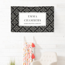 Jewelry Designer Black White Motif Pattern