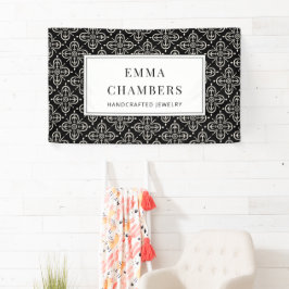 Jewelry Designer Black White Motif Pattern Spandoek