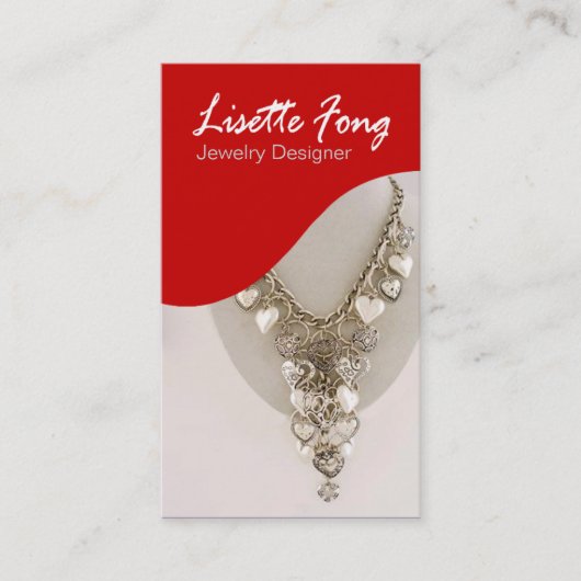 Jewelry Designer Custom Jeweler Visitekaartje (Voorkant)