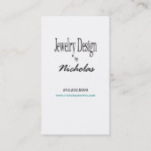 Jewelry Designer Custom Jeweler Visitekaartje (Achterkant)