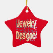 Jewelry Designer Extraordinaire Keramisch Ornament (Achterkant)