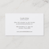 Jewelry Designer Faux Gold Foil leest Taupe Visitekaartje (Achterkant)