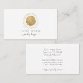 Jewelry Designer Gold Abstracte Circle Rays Busine Visitekaartje (Voorkant / Achterkant)