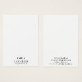 Jewelry Designer Ketting Bracelet Visitekaartje (Voorkant /achterkant)