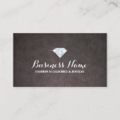 Jewelry Designer Modern Diamond Elegant Leather Visitekaartje (Voorkant)