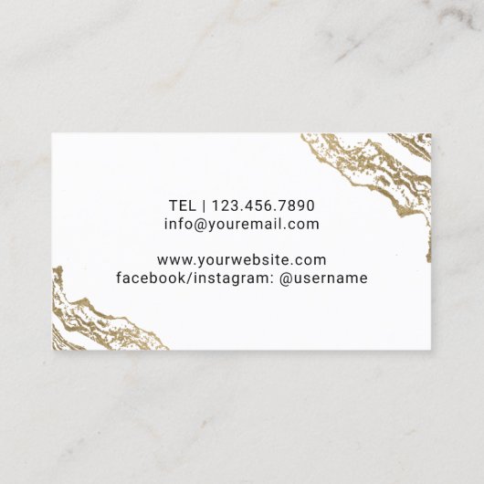 Jewelry Designer Modern Gold Diamond Visitekaartje (Achterkant)