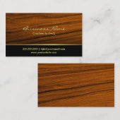 Jewelry Designer Modern Wood Background Visitekaartje (Voorkant / Achterkant)