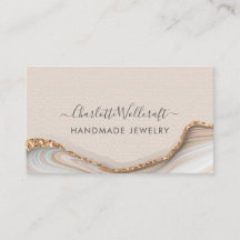 Jewelry Designer Pink Gold Glitter Marble Agate