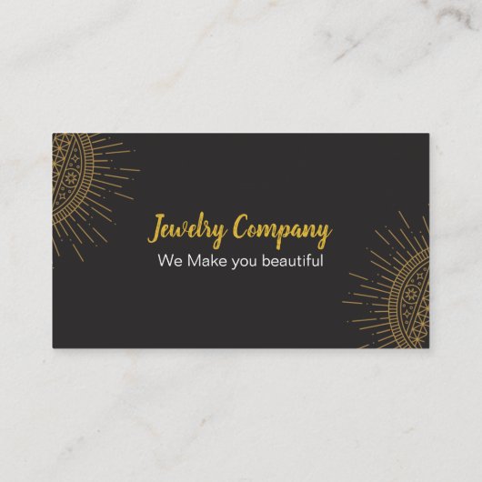 Jewelry Designer/Seller Visitekaartje (Achterkant)