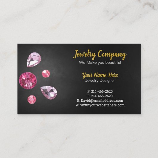 Jewelry Designer/Seller Visitekaartje (Voorkant)