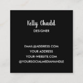 Jewelry Designer Visitekaartje (Achterkant)