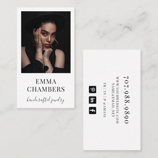 Jewelry Designer Visitekaartje (Voorkant / Achterkant)