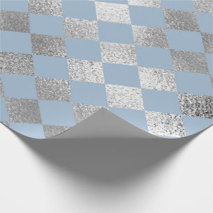 Jewelry Diamond Squares Blue Silver Vip Cadeaupapier